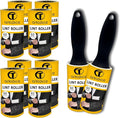 AiTodos® 600 Hojas Rodillo Quitapelusas, 10 Rollos + 2 Mangos para Eliminar Pelos de Ropa, Sofás, Pelos de Gato, Pelos de Perro y Alfombras (60 Hojas/Rollo) Rodillo Quitapelos Mascotas