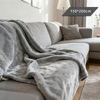 AiTodos®Mantas para Cama de Microfibra - 200x150 cm, Aumentar Manta de Franela, Manta Multiusos para Sofá Cama yOficina, Suave, Cálida y Lavable a Máquina (Gris)